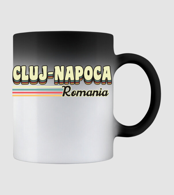 România Cluj-Napoca model negru pe tricou