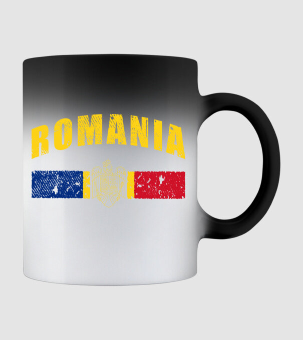 Romania coat of arms model negru pe tricou