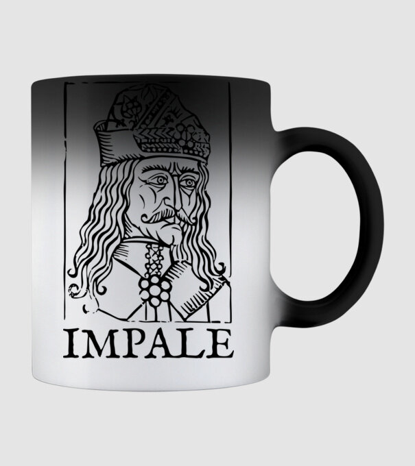 România dracula impale model negru pe tricou