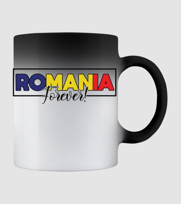 Romania forever model negru pe tricou