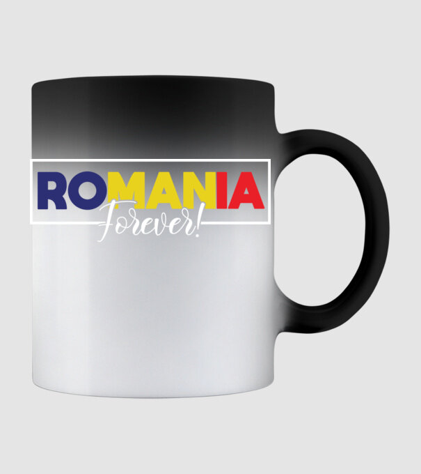 Romania forever model negru pe tricou