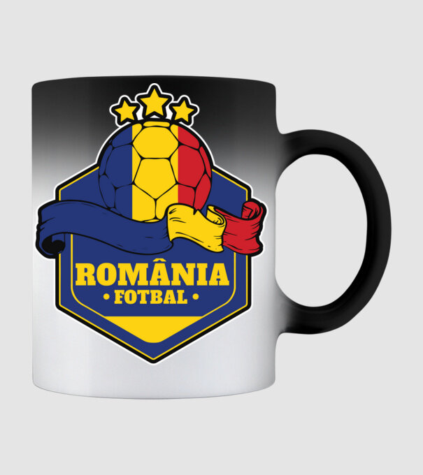 România Fotbal model negru pe tricou
