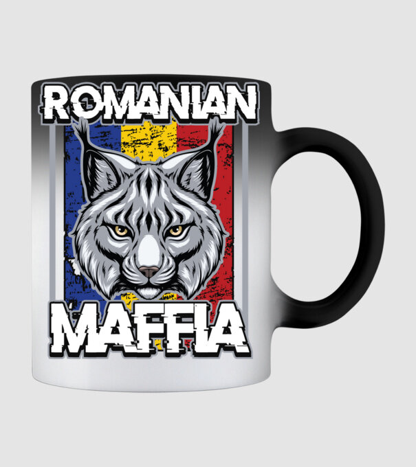 România maffia model negru pe tricou