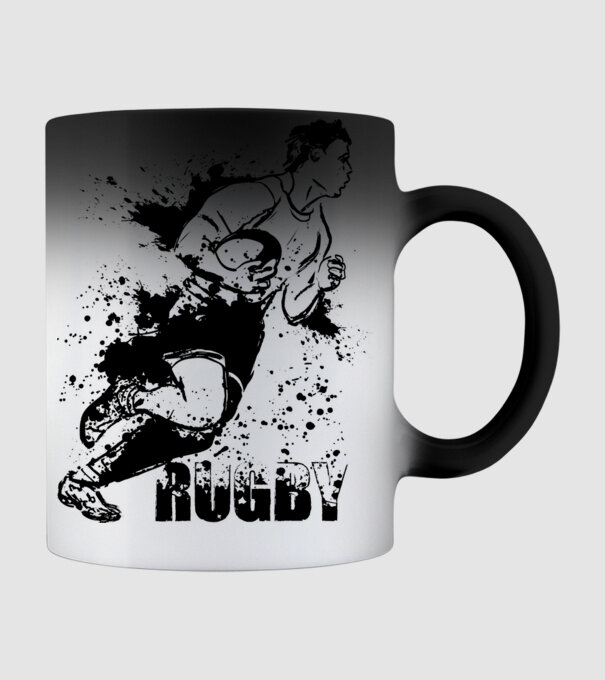 Rugby model negru pe tricou