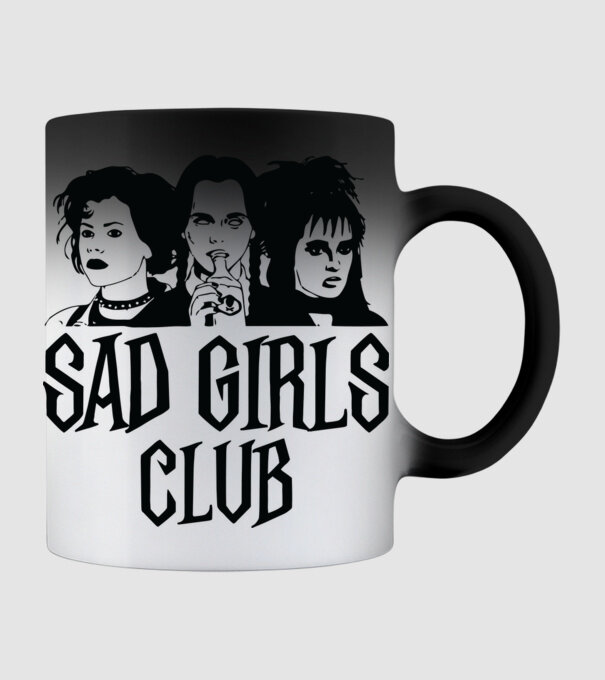 Sad Girls Club model negru pe tricou