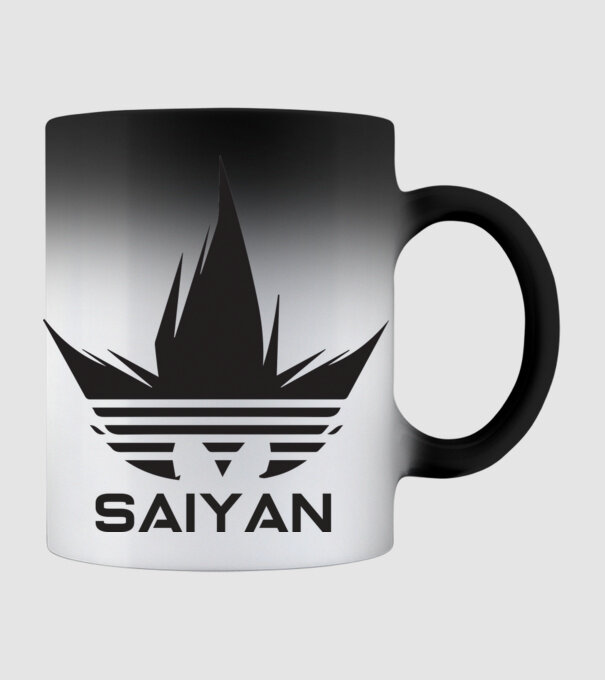 saiyan logo model negru pe tricou