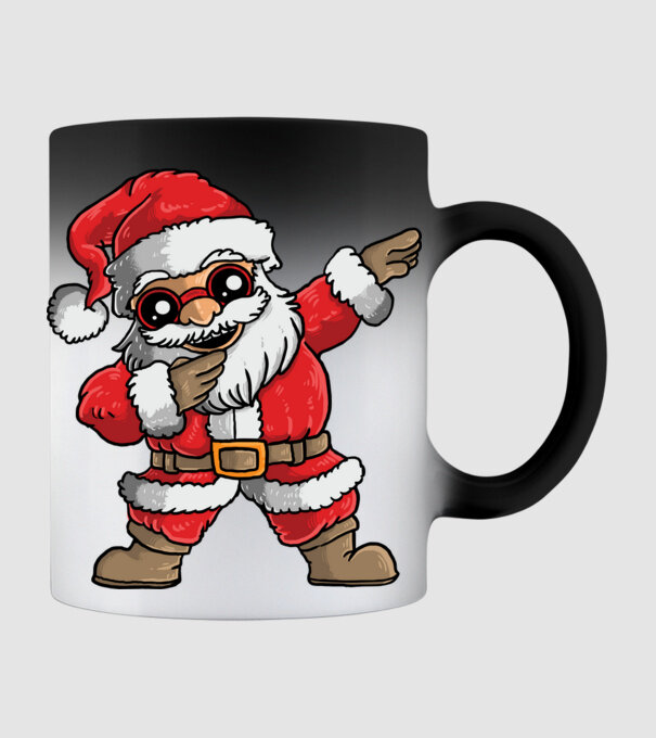Santa dab model negru pe tricou