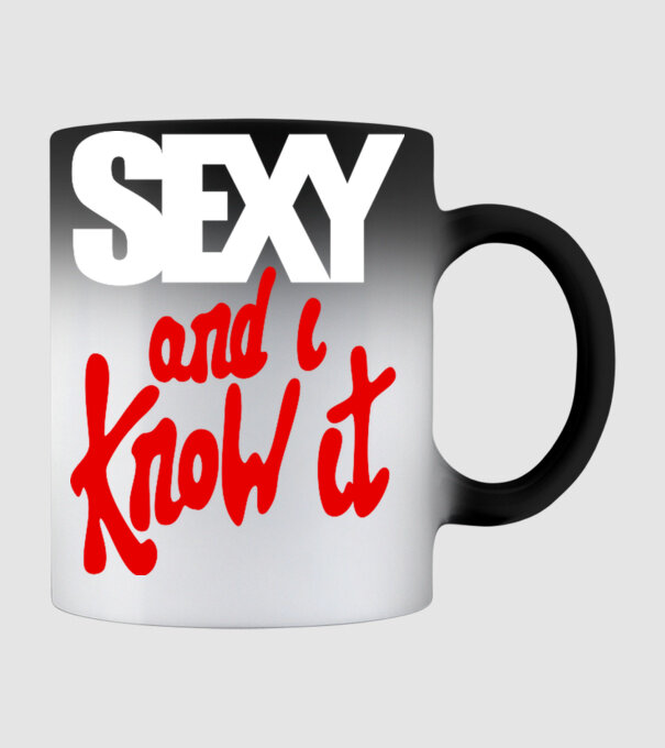 Sexy And I Know It model negru pe tricou