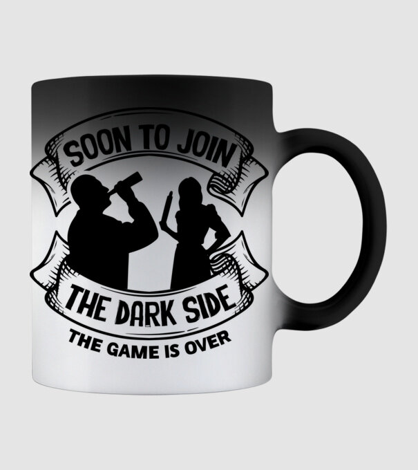 Soon join the dark side model negru pe tricou