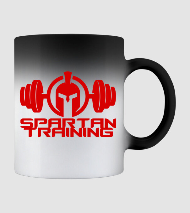 Spartan Training model negru pe tricou