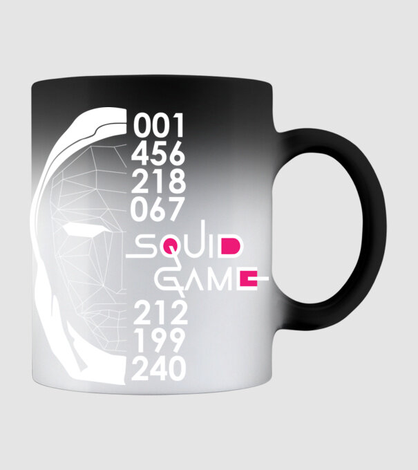 squid game numbers model negru pe tricou