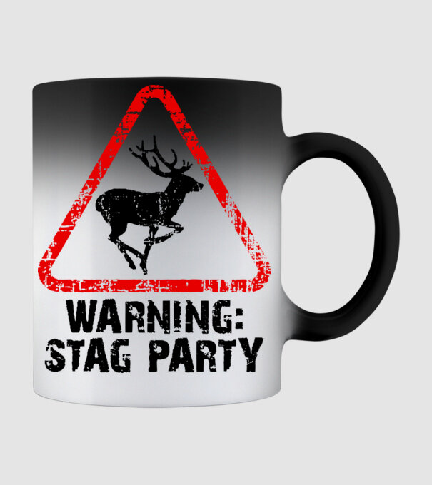 Stag Party model negru pe tricou