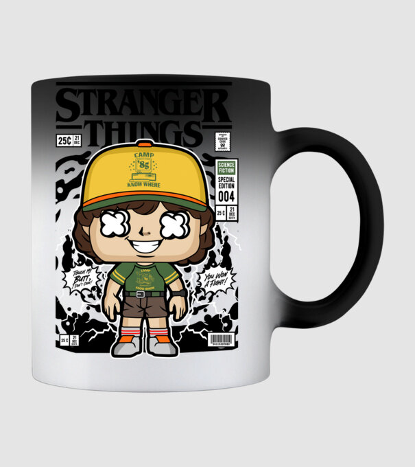 stranger things cereal model negru pe tricou