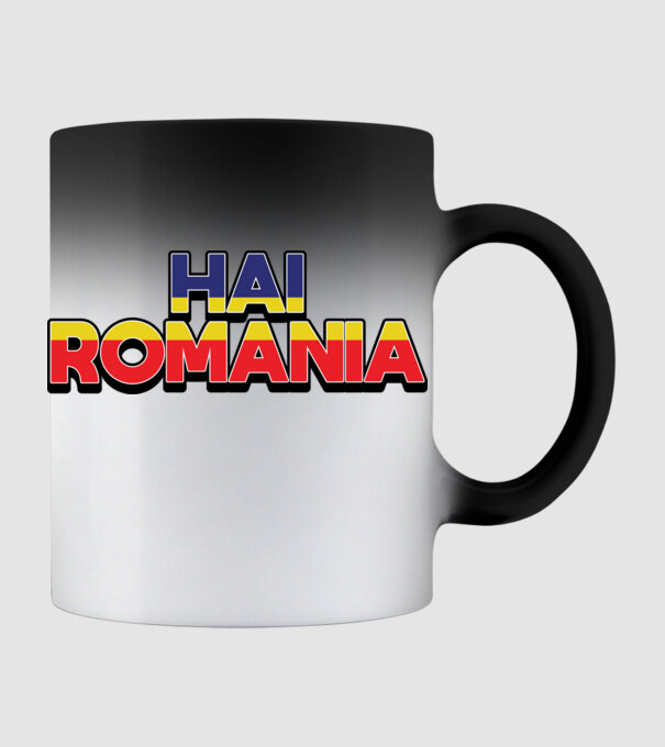 Subtitlu Hai Romania model negru pe tricou