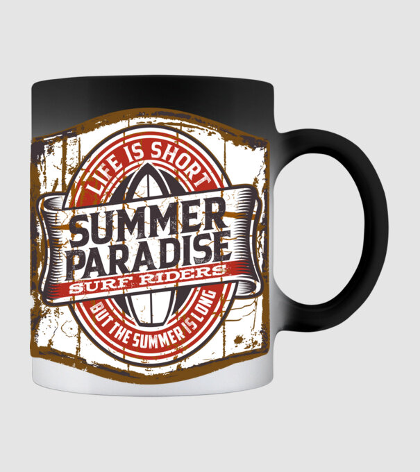 Summer Paradise model negru pe tricou