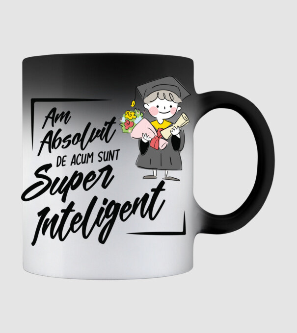 Sunt super inteligent model negru pe tricou