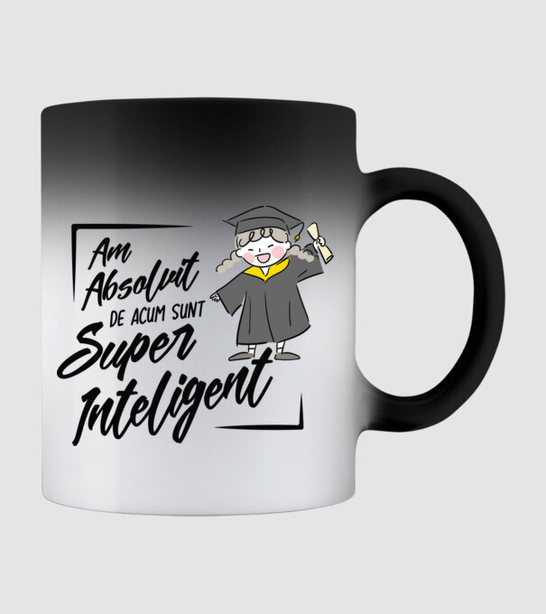 Sunt super inteligent model negru pe tricou