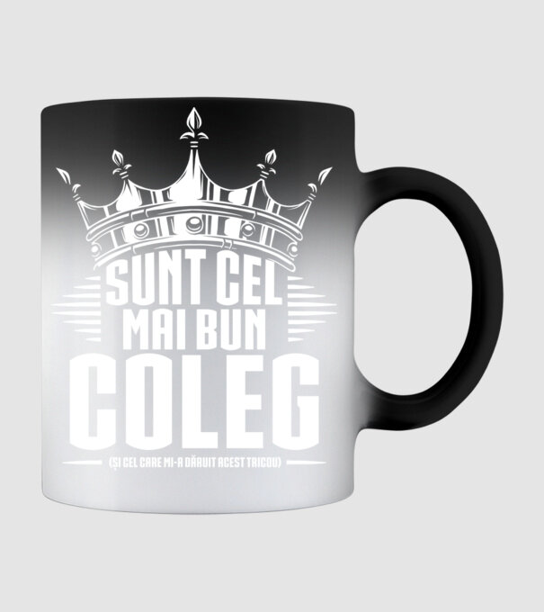 super coleg model negru pe tricou
