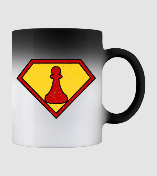 SuperChess pion de șah model negru pe tricou