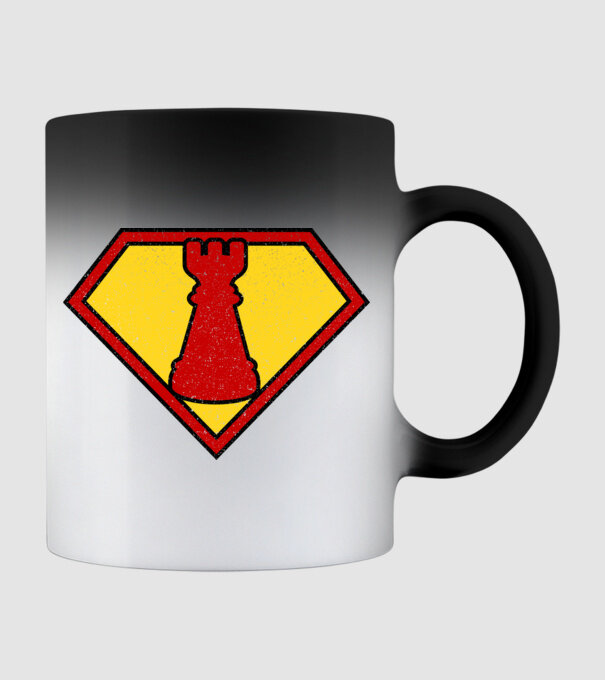 SuperChess turnul de sah model negru pe tricou