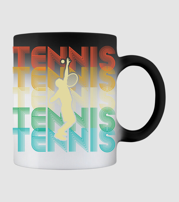 Tennis retro model negru pe tricou