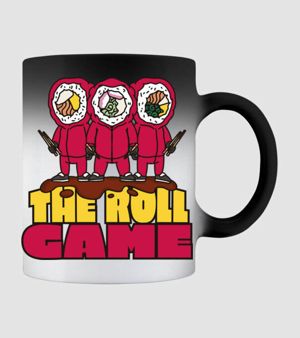 the roll game squid game model negru pe tricou