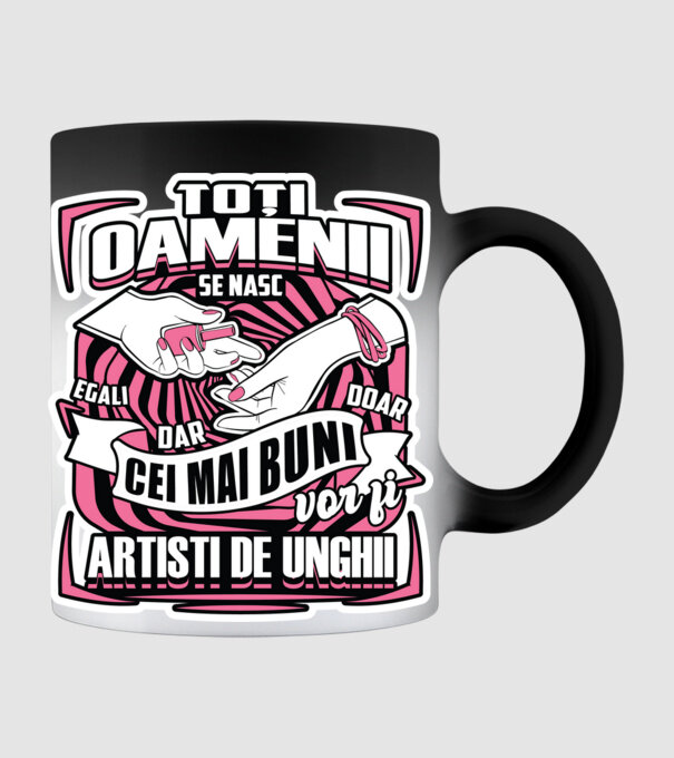 Toți oamenii - se nasc egali dar doar cei mai buni vor fi artiști de unghii model negru pe tricou