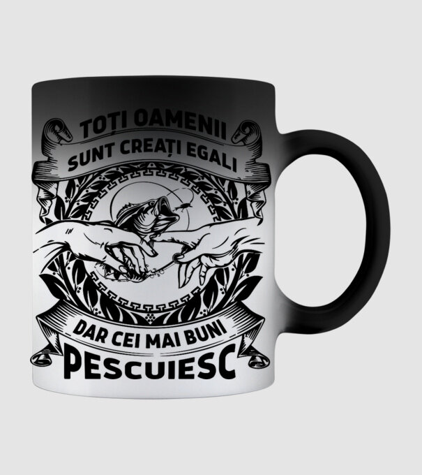 toți oamenii sunt creați egali, dar cei mai buni pescuiesc model negru pe tricou