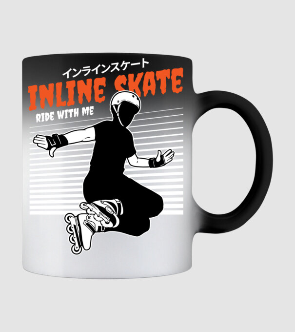 TR inlineskate model negru pe tricou