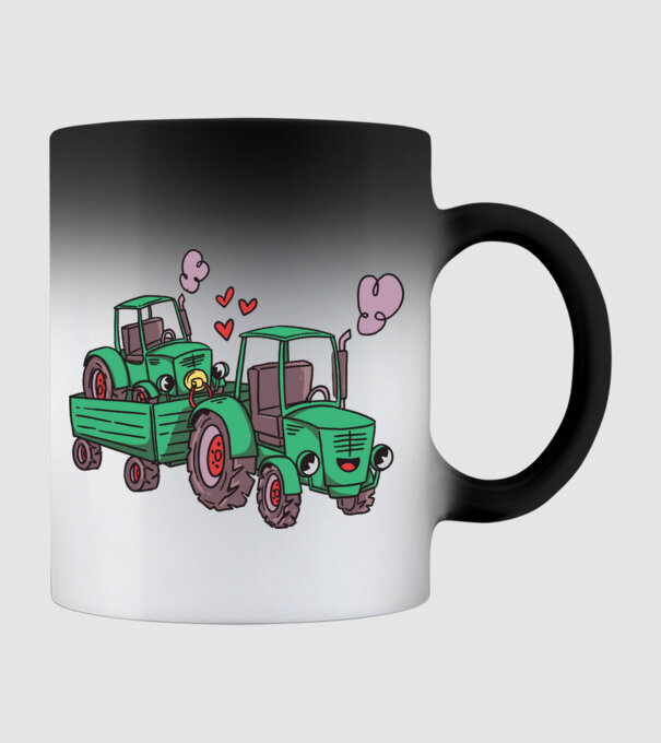 TRACTOR model negru pe tricou