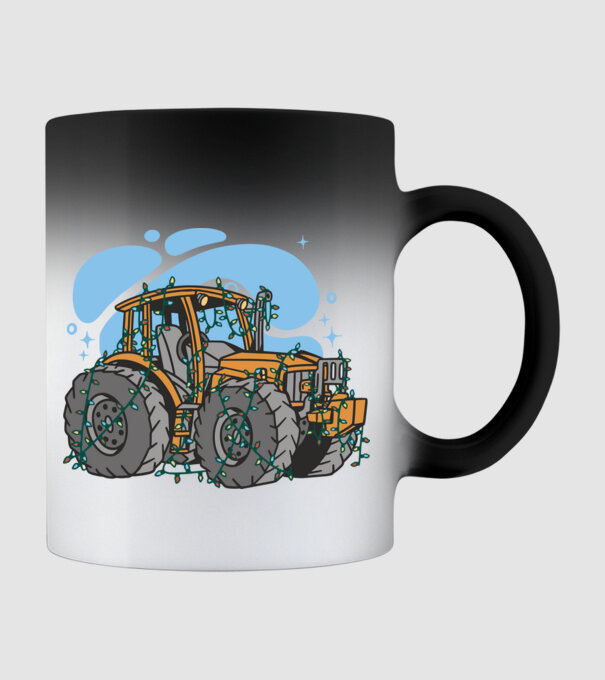 TRACTOR model negru pe tricou