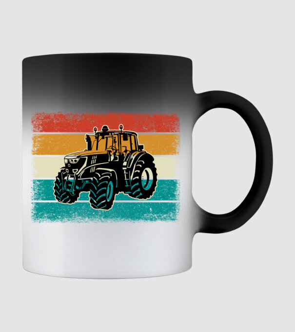 TRACTOR model negru pe tricou