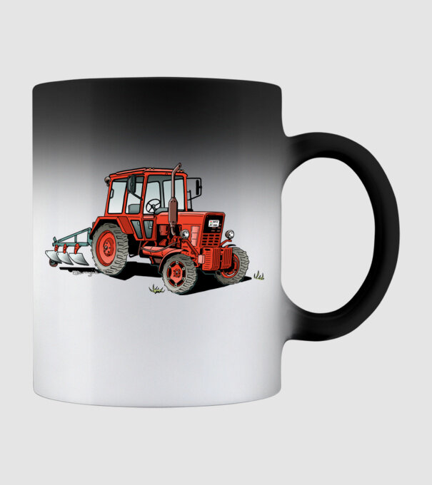 TRACTOR model negru pe tricou