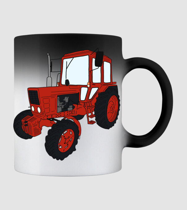 TRACTOR model negru pe tricou