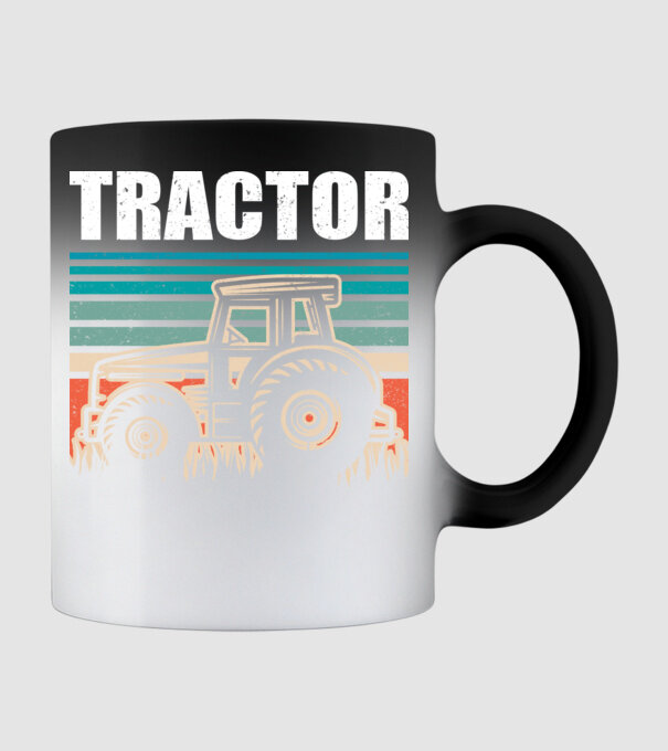 TRACTOR model negru pe tricou