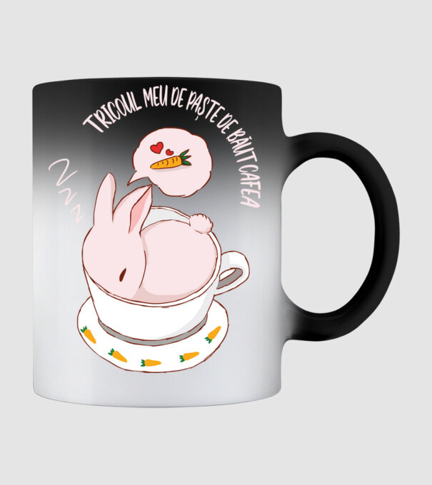 tricoul meu de Paște de băut cafea model negru pe tricou
