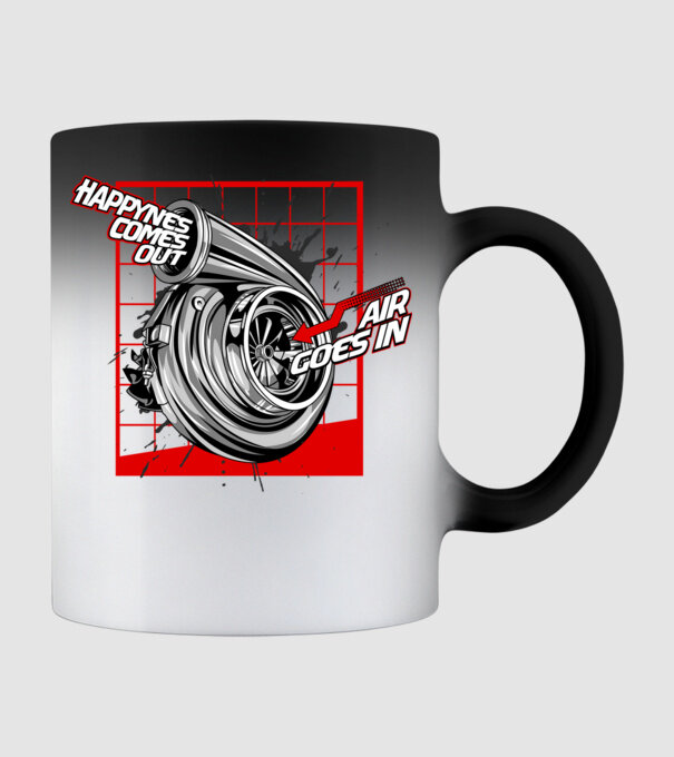 Turbo model negru pe tricou