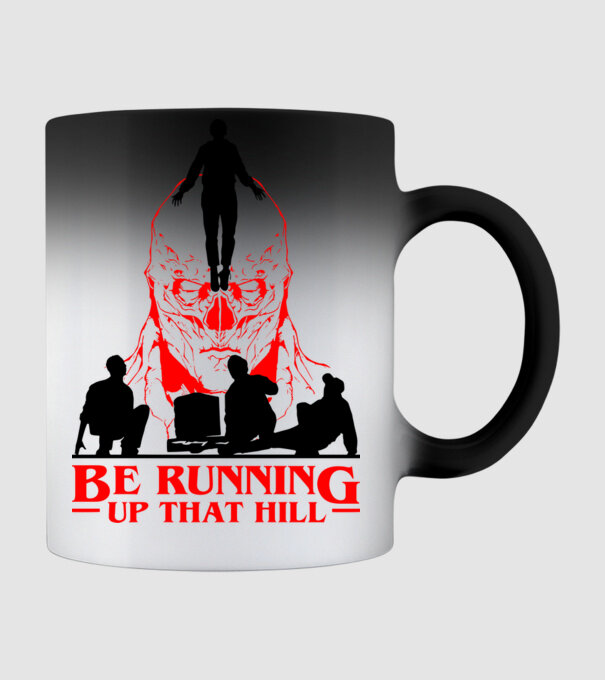 vecna running up that hill model negru pe tricou