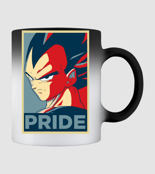 vegeta pride dragonball model negru pe tricou