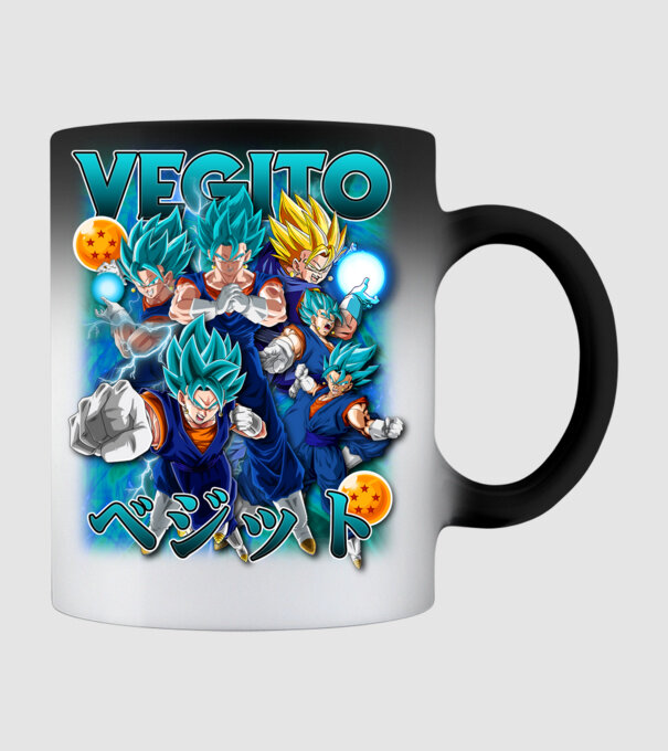 vegito dragonball model negru pe tricou