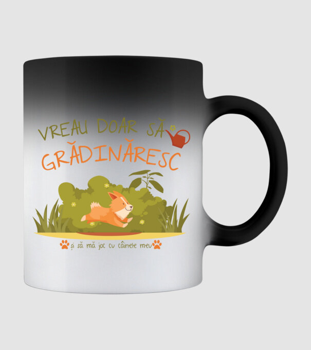 vreau doar să grădinăresc model negru pe tricou