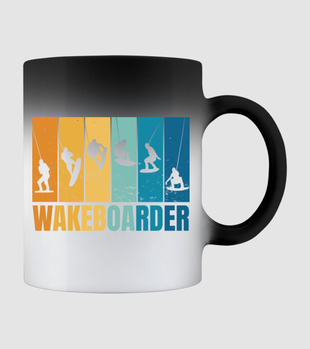 Wakeboard model negru pe tricou