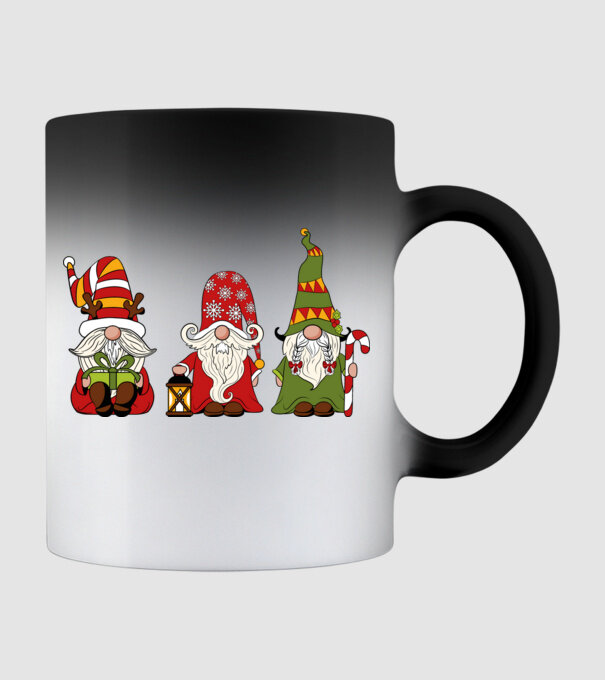 Xmas gnomes 2 model negru pe tricou
