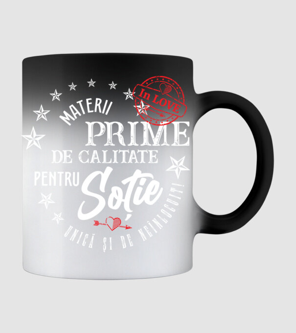 00_Materii prime de calitate pentru soție model negru pe tricou