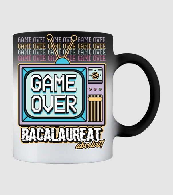 Absolvire retro bacalaureat model negru pe tricou