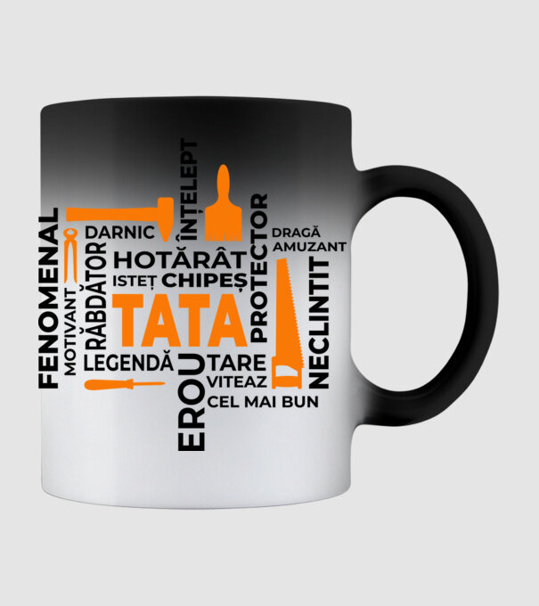 Acronimele tatălui model negru pe tricou