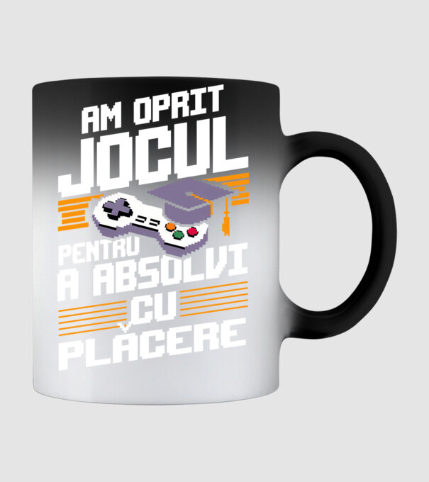 Am oprit jocul absolvent negru model negru pe tricou