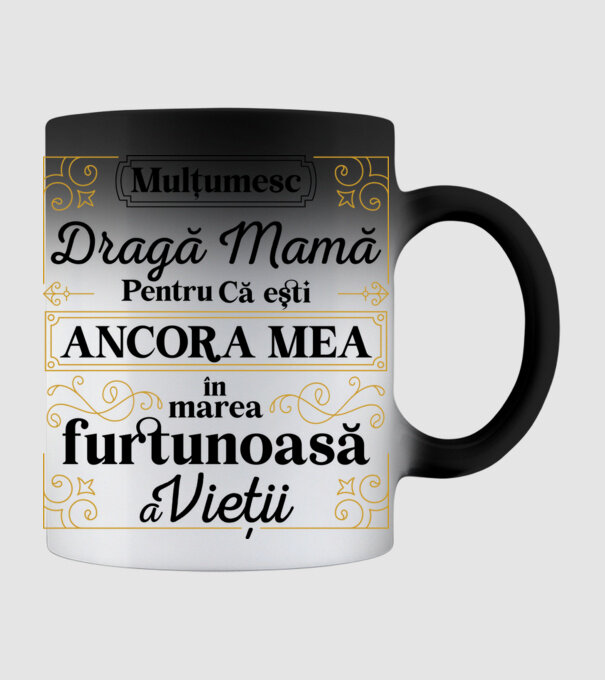 Ancora mea model negru pe tricou