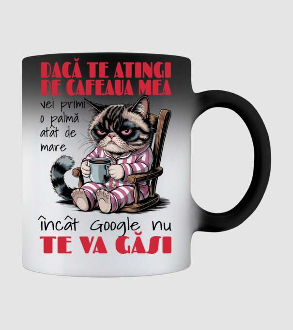 atinge cafeaua mea și nici măcar Google nu te va găsi Alb model negru pe tricou