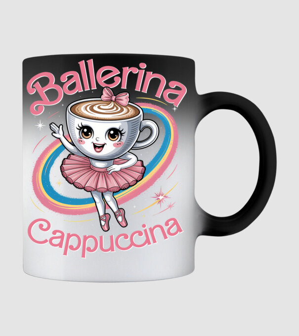 Ballerina Cappuccina model negru pe tricou